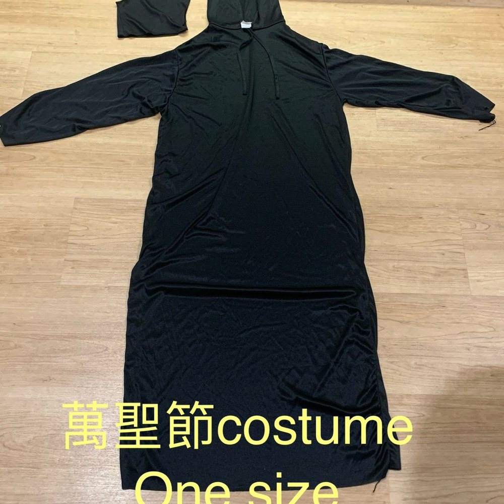 Black Hooded Costume Dress
